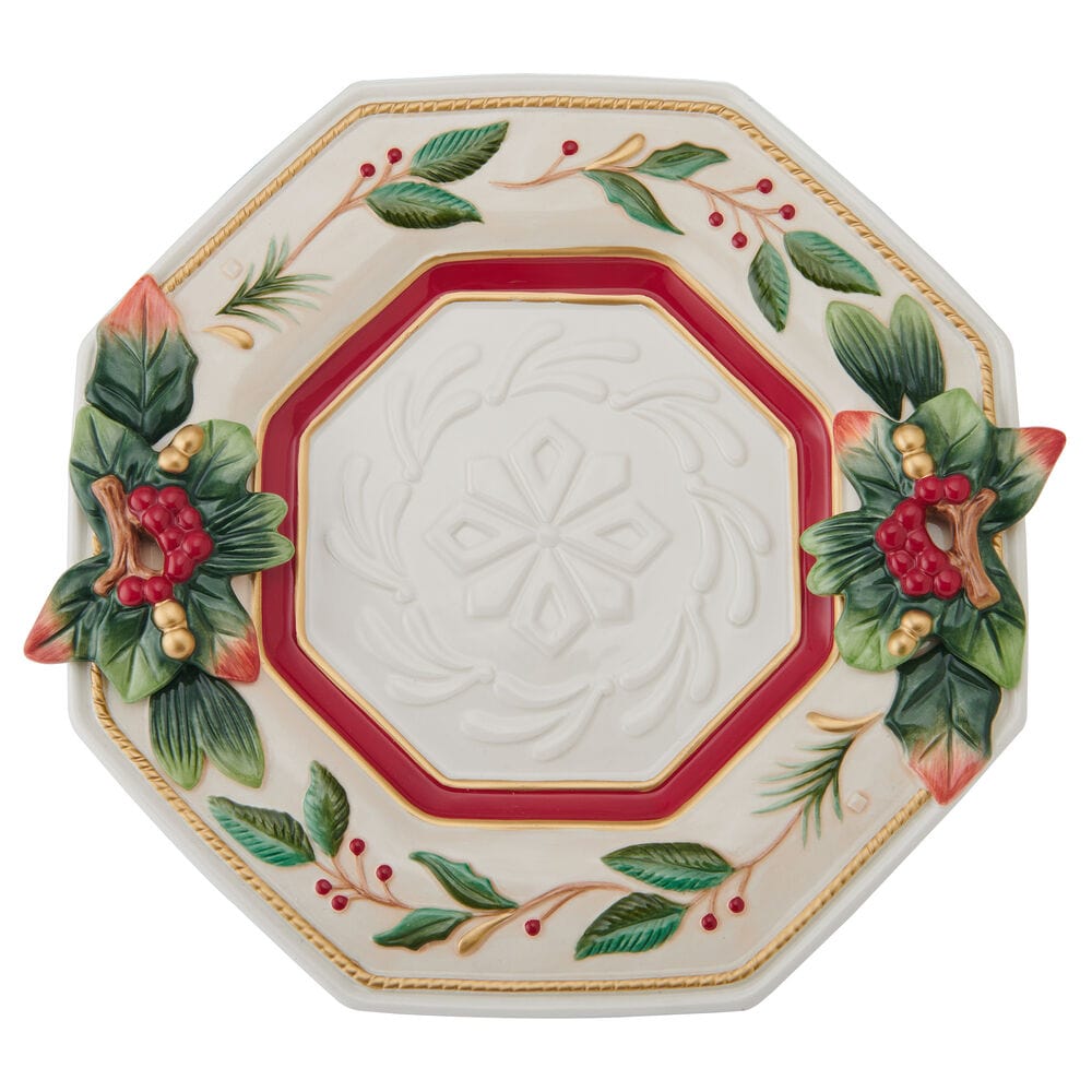 Woodland Holiday Octagonal Serving Platter