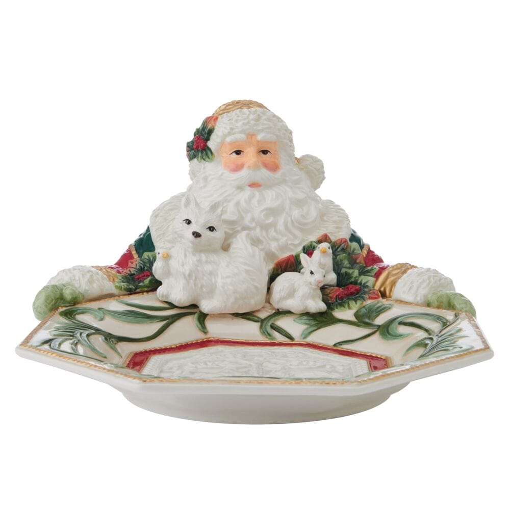 Woodland Holiday Santa Serving Bowl
