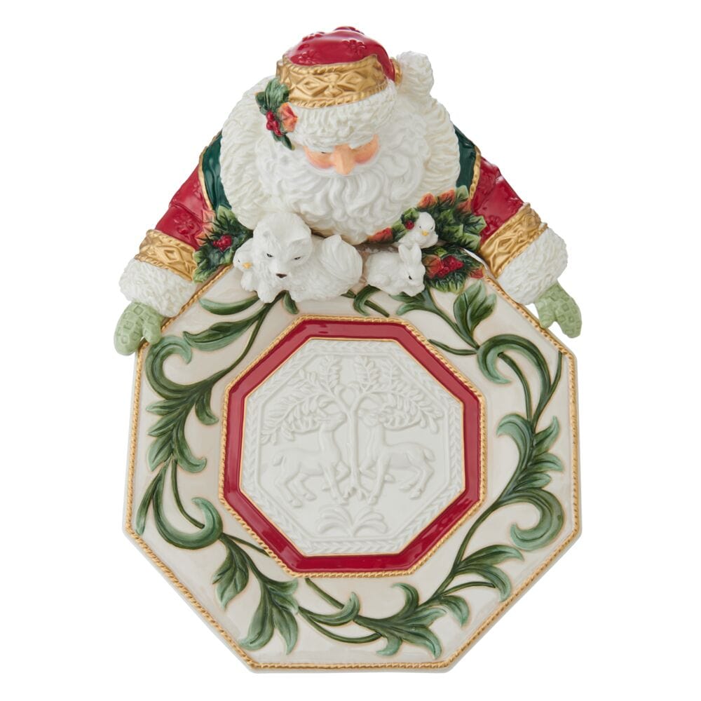 Woodland Holiday Santa Serving Bowl