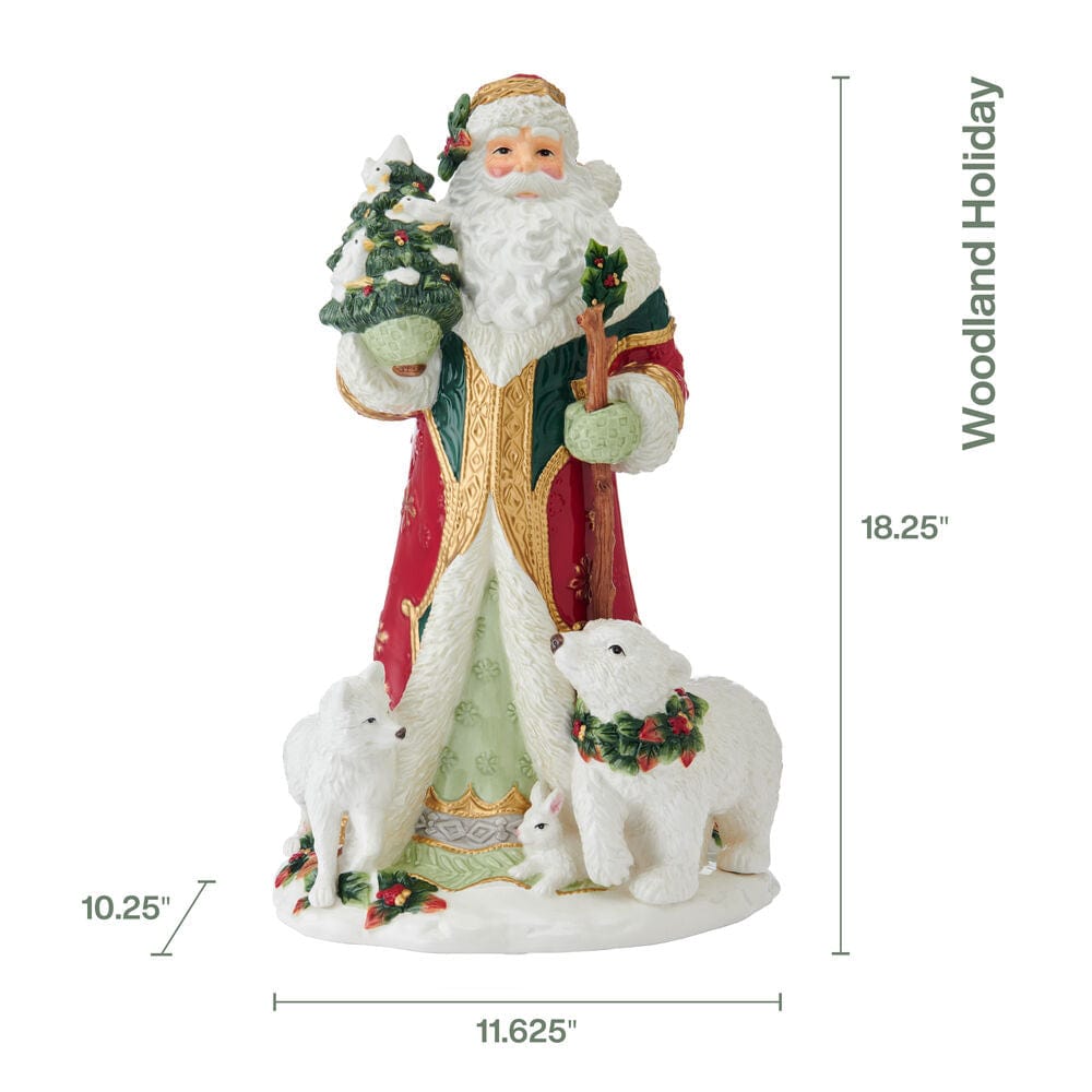 Woodland Holiday Santa Figurine, 18.25IN