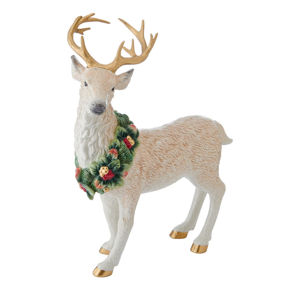 Woodland Holiday Standing Deer Figurine, 16.75IN