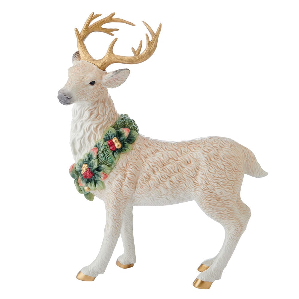 Woodland Holiday Standing Deer Figurine, 16.75IN