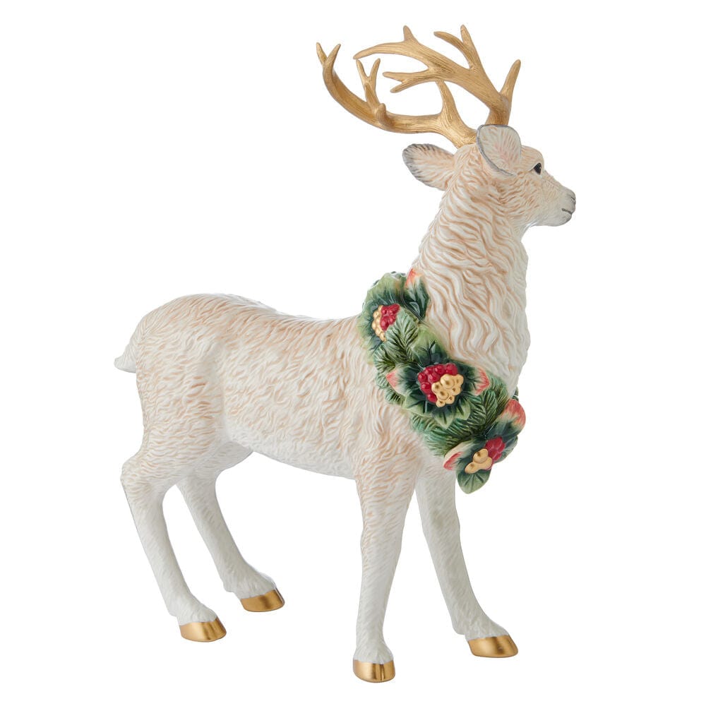Woodland Holiday Standing Deer Figurine, 16.75IN