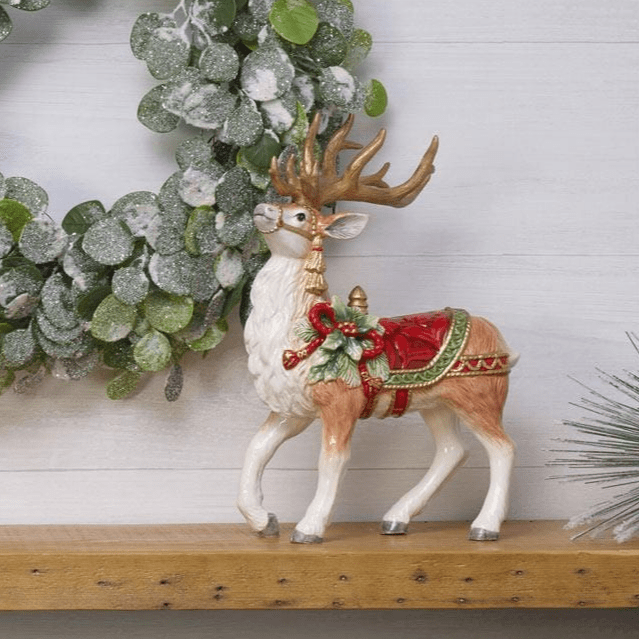Holiday Home Deer Figurine 12.5