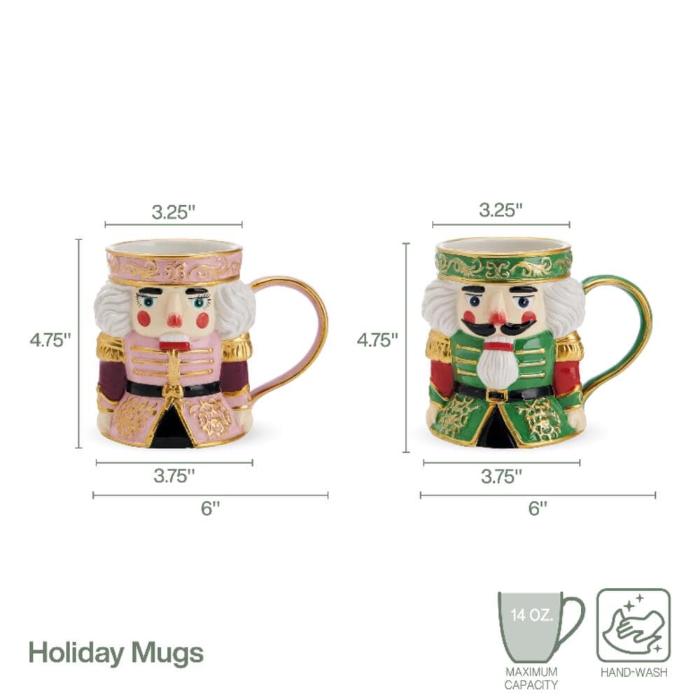 Holiday Nutcracker Set of 2 Mugs