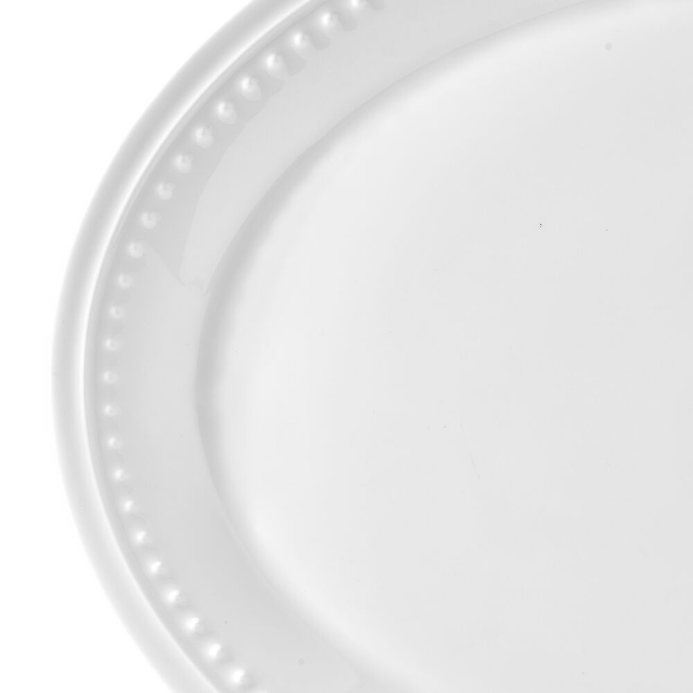 Nevaeh White Classic Beaded Large Platter