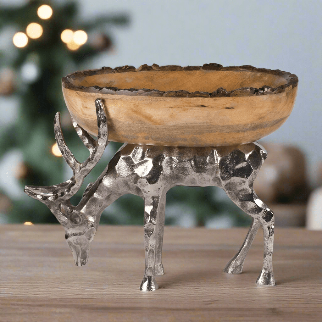 Woodgrove Reindeer Centerpiece Bowl