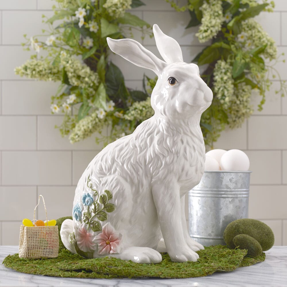 Garden Rabbit Figurine, 13 IN Fitz and Floyd