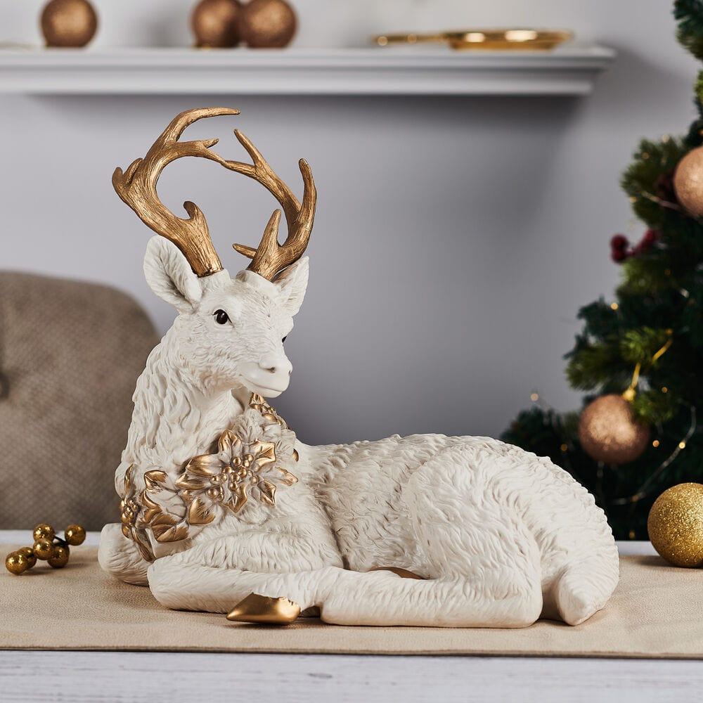 Bonita Resting Deer Figurine, 10.5 IN