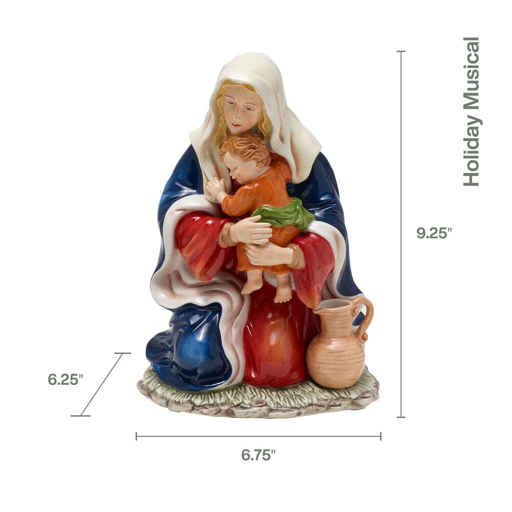 Holiday Musical Madonna and Child, O Holy Night, 9.25 IN