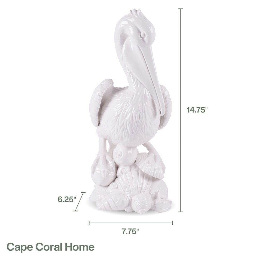 Cape Coral Tall Pelican Figurine 14.75 IN