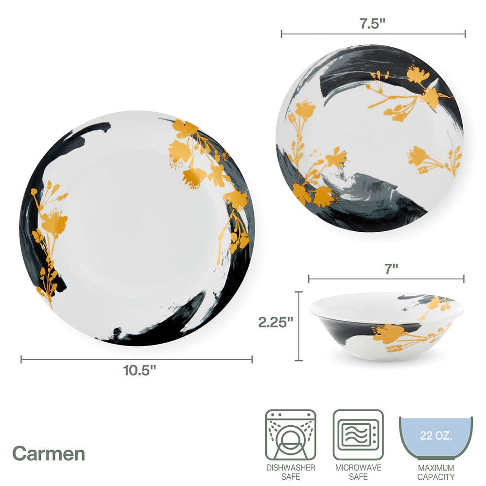 Carmen 24 Piece Dinnerware Set, Service for 8