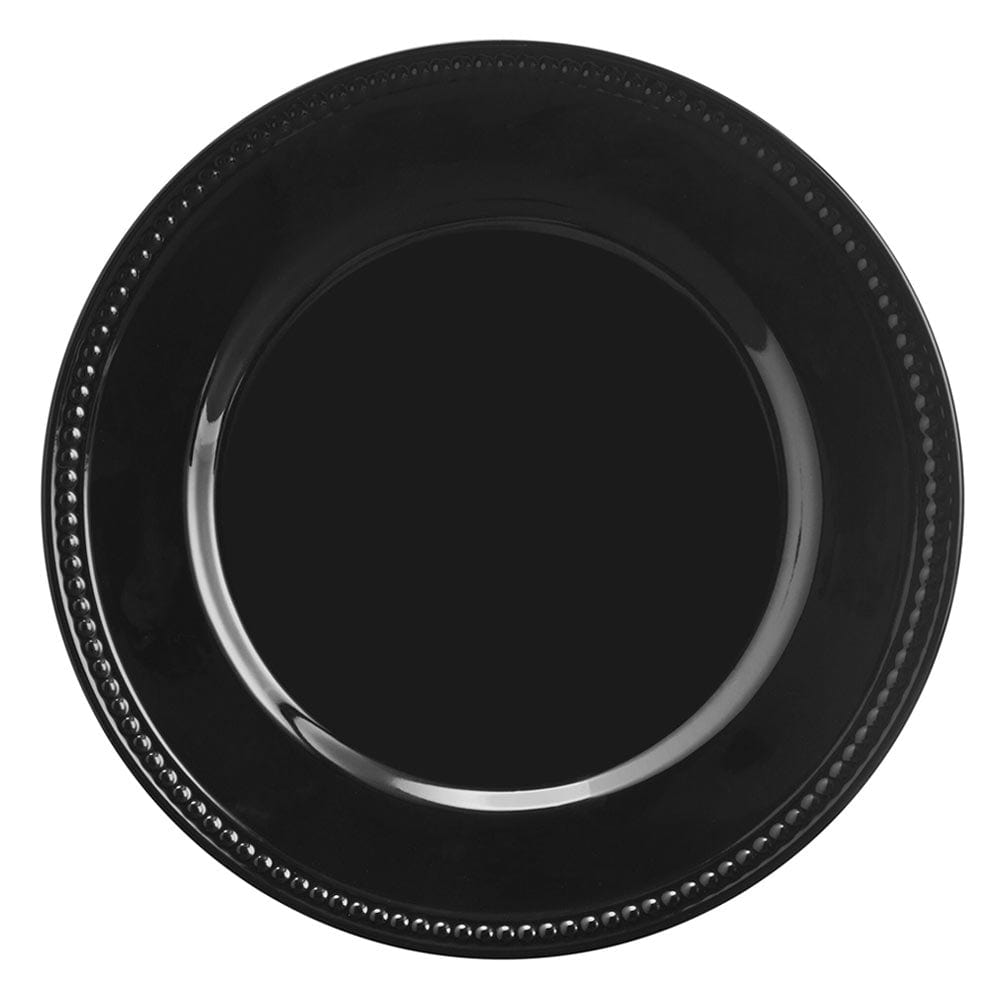 Classic Black Beaded 12 Piece Dinnerware Set, Service for 4