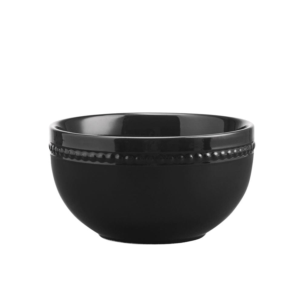 Classic Black Beaded 12 Piece Dinnerware Set, Service for 4