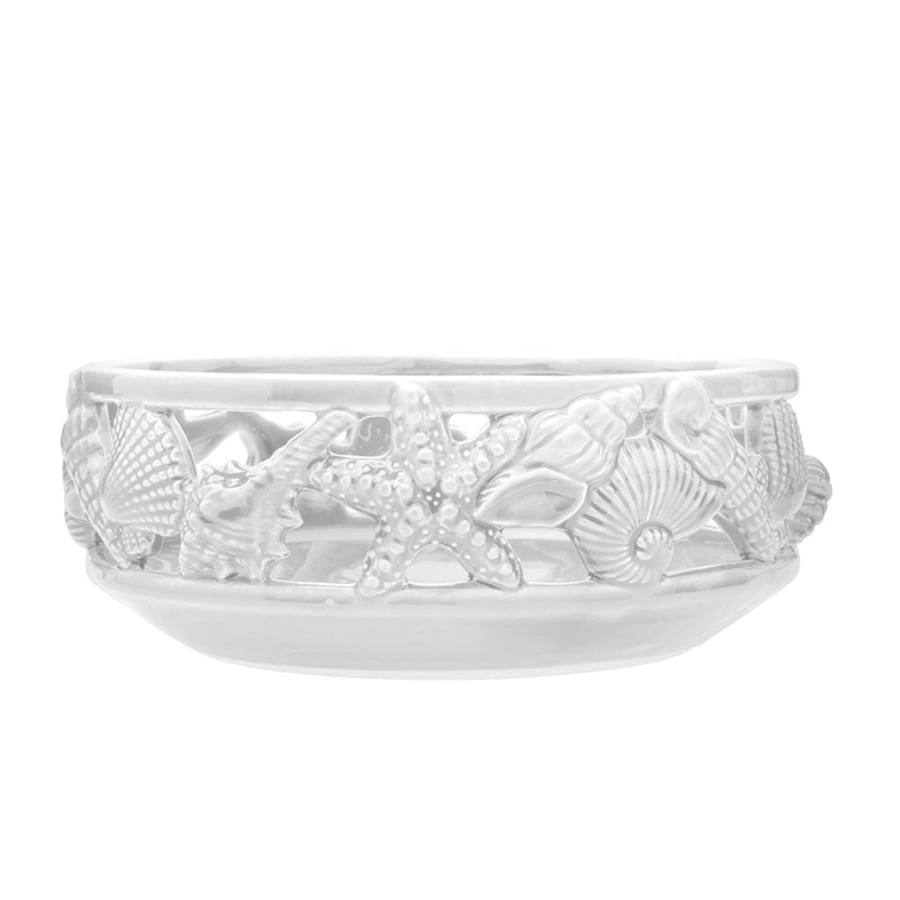 Coastal Home White Centerpiece Bowl