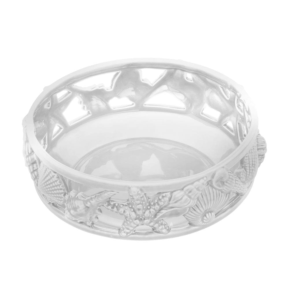 Coastal Home White Centerpiece Bowl