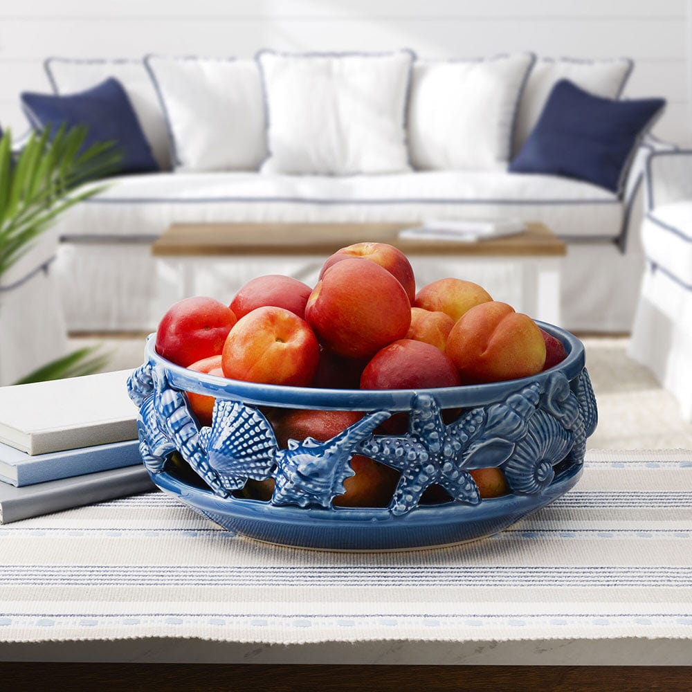 Coastal Home Blue Centerpiece Bowl