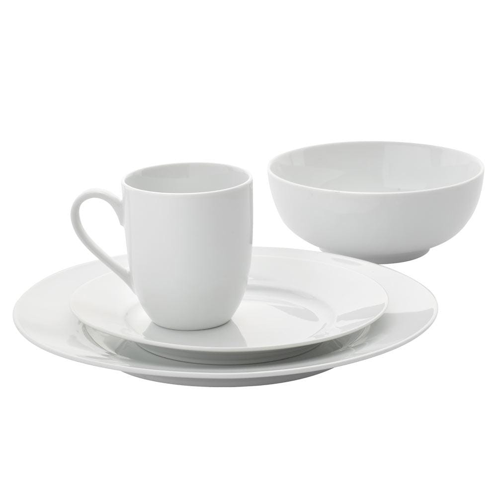 Everyday White® Classic Rim 16 Piece Dinnerware Set, Service for 4