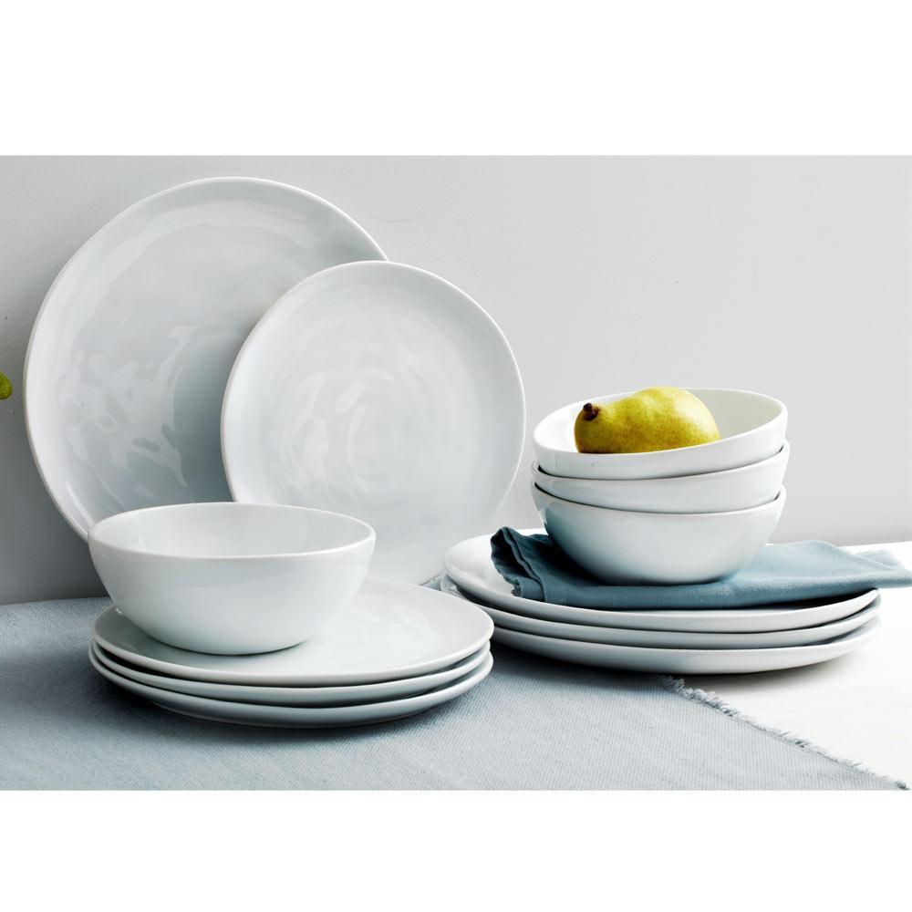 Everyday White® Organic 12 Piece Dinnerware Set, Service for 4