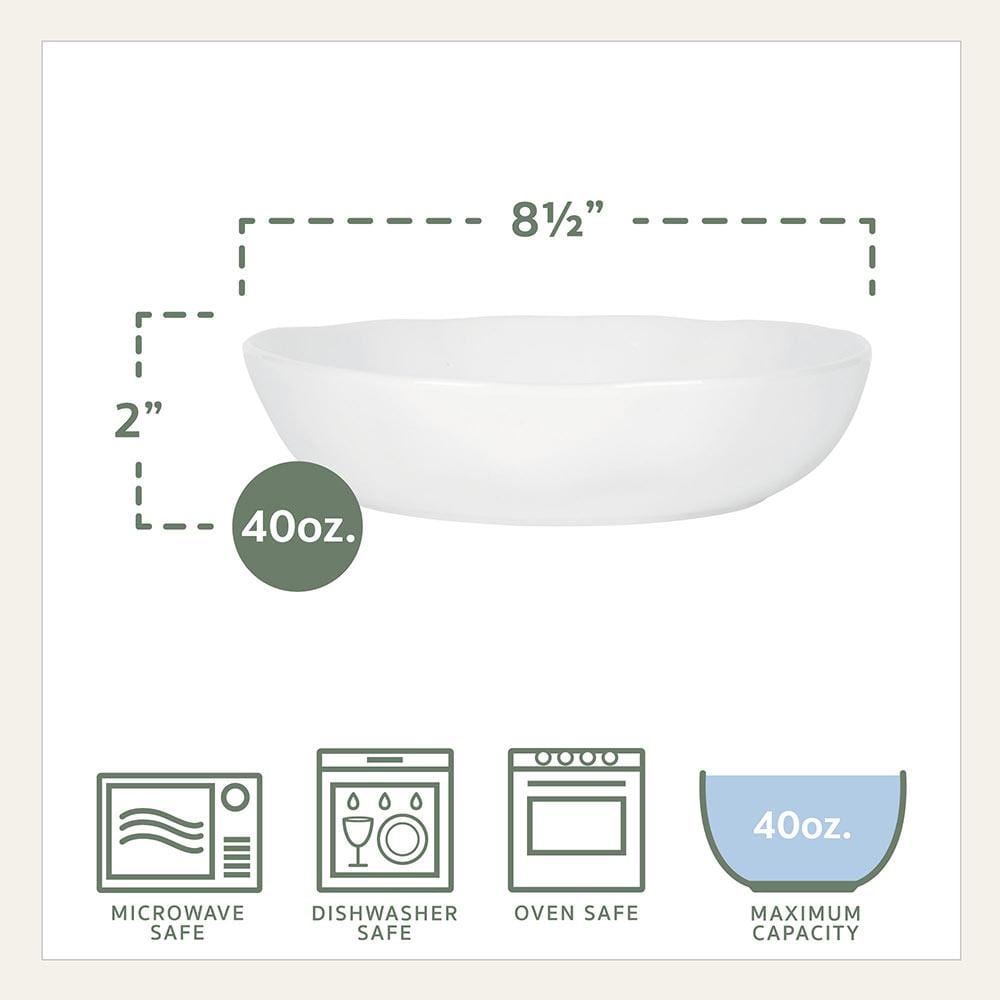 Everyday White® Organic 32 Piece Dinnerware Set, Service for 8