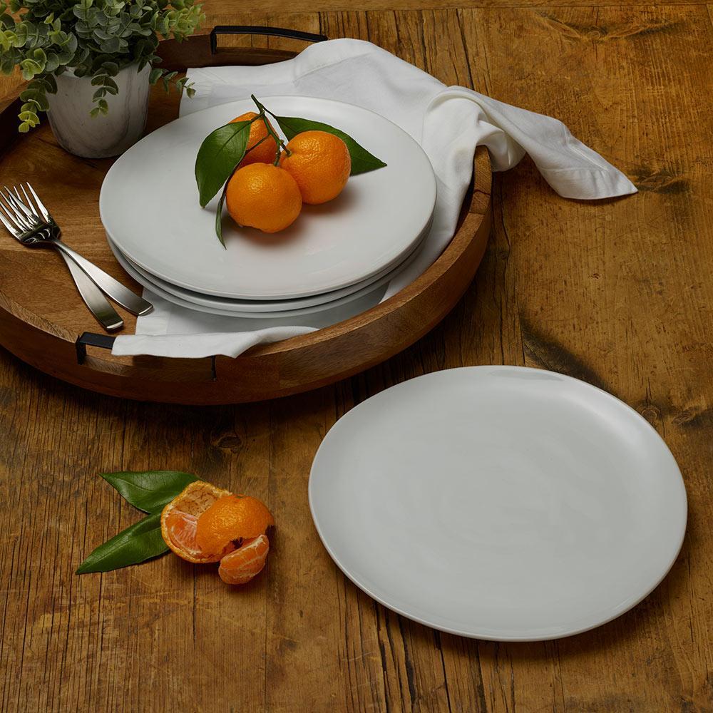 Everyday White® Organic Set of 4 Dinner Plates