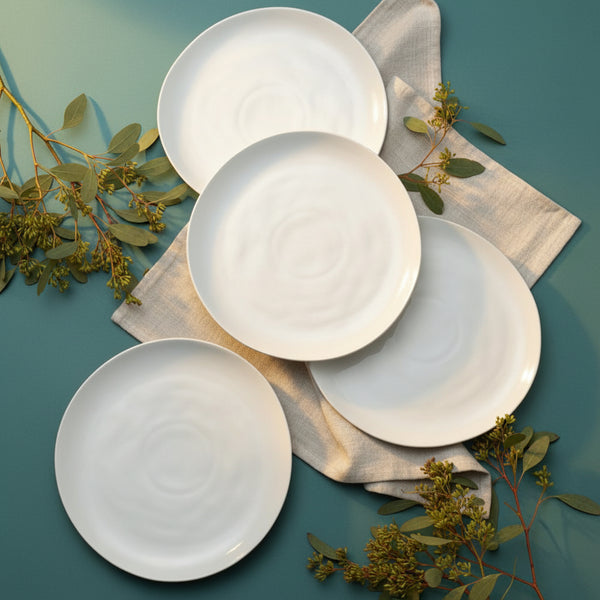 Everyday White® Organic Set of 4 Dinner Plates