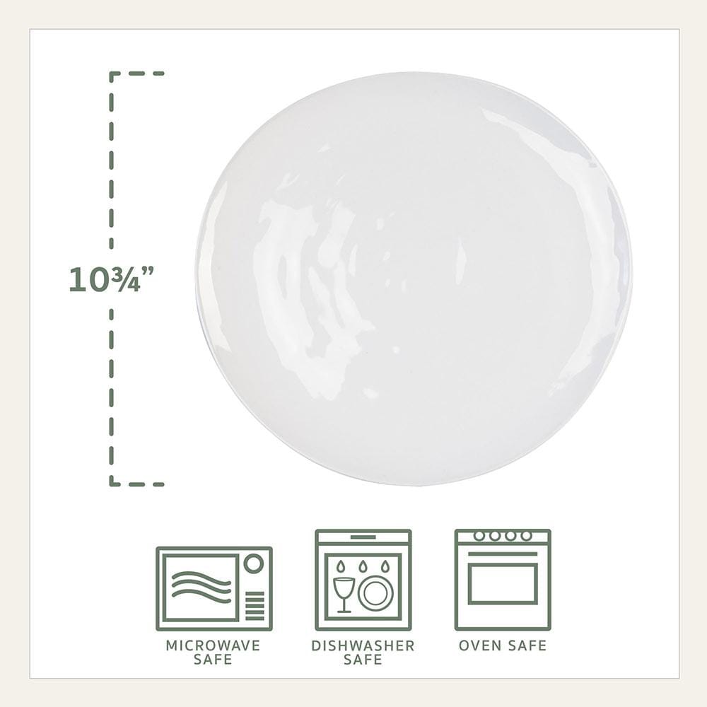 Everyday White® Organic Set of 4 Dinner Plates