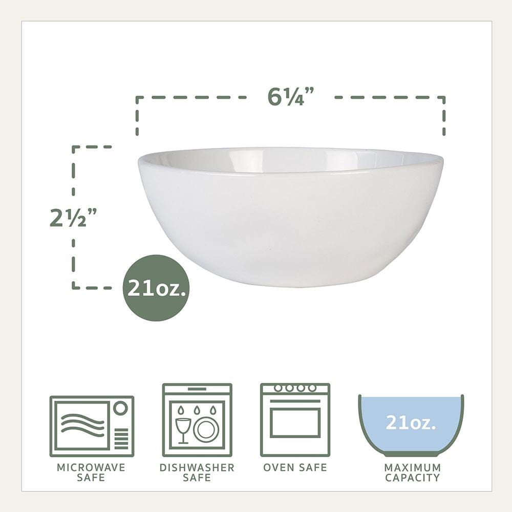 Everyday White® Organic Set of 4 Soup Cereal Bowls