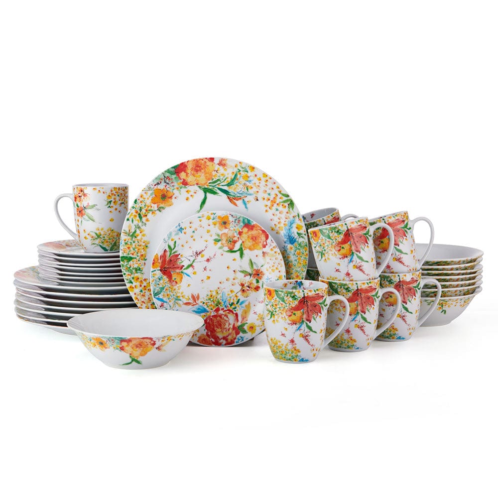 Garden Delight 32 Piece Dinnerware Set, Service for 8