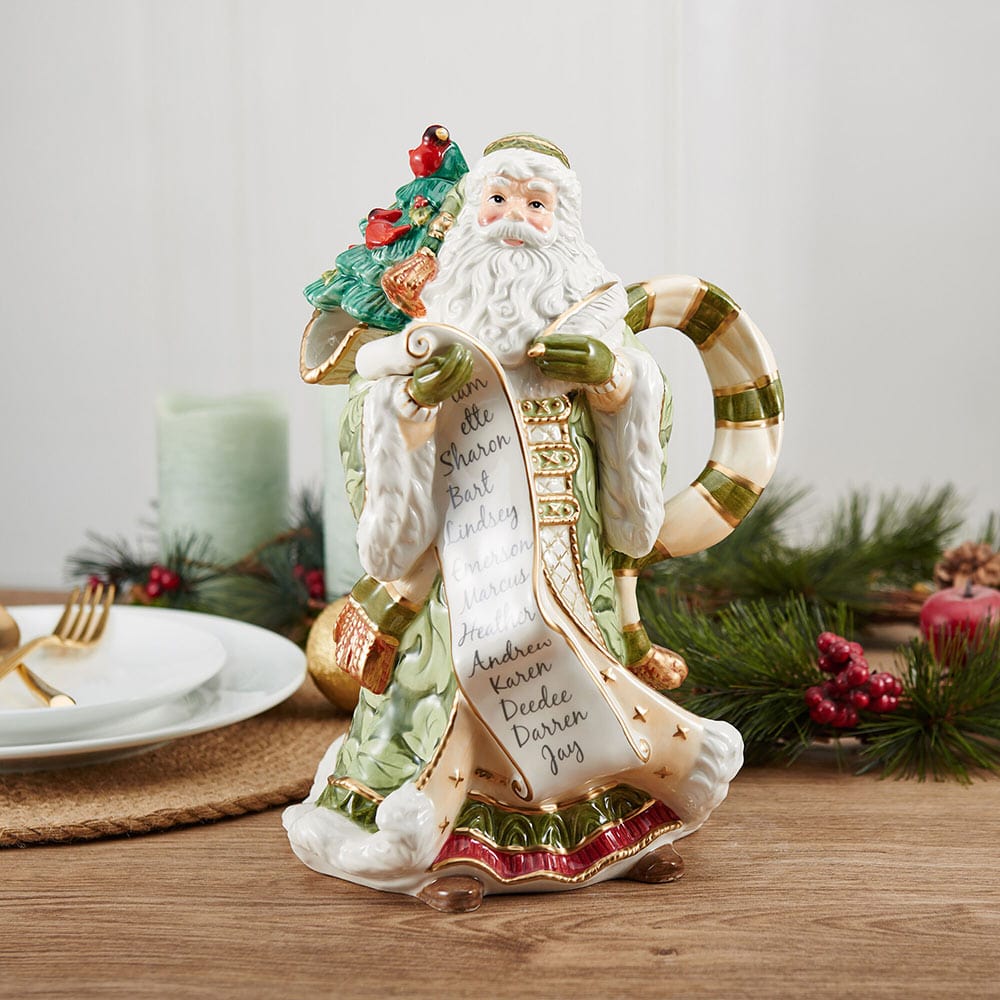 Holiday Home Green Santa Pitcher – Fitz and Floyd