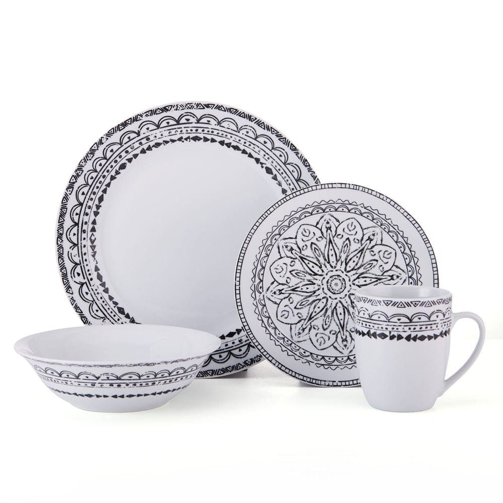 Ink Delight 32 Piece Dinnerware Set, Service for 8