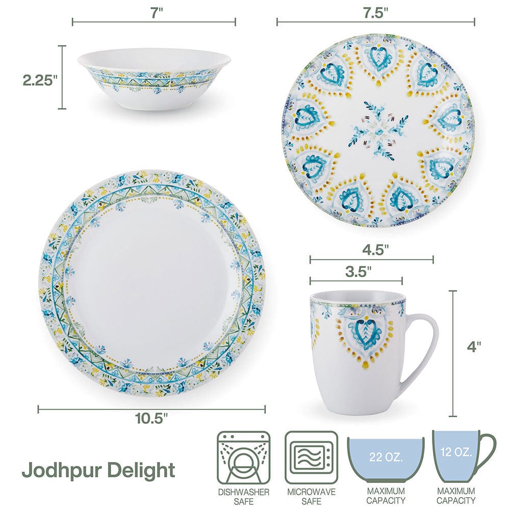 Jodhpur Delight 32 Piece Dinnerware Set, Service for 8