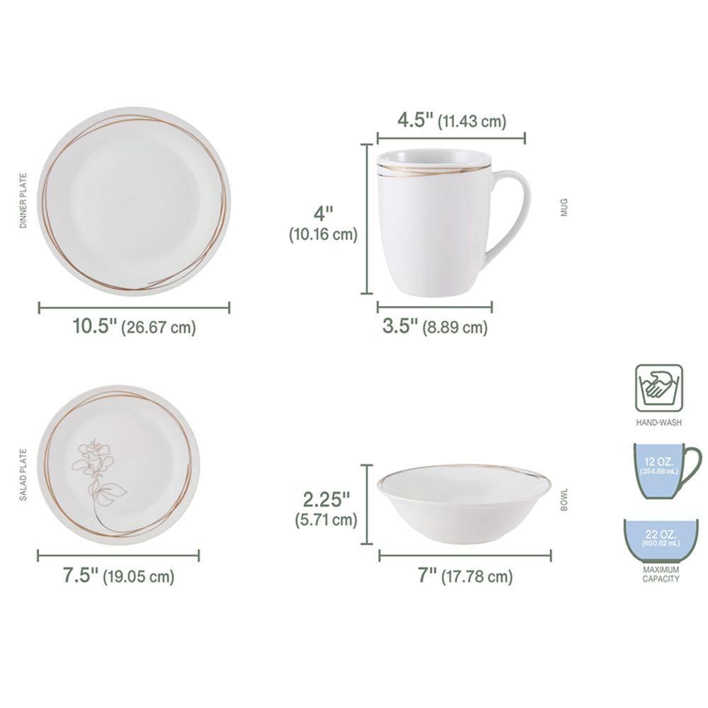 Love Blooms 32 Piece Dinnerware Set, Service for 8