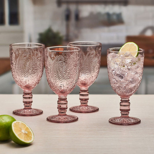 Maddi Goblets Set of 4, Blush – Fitz and Floyd