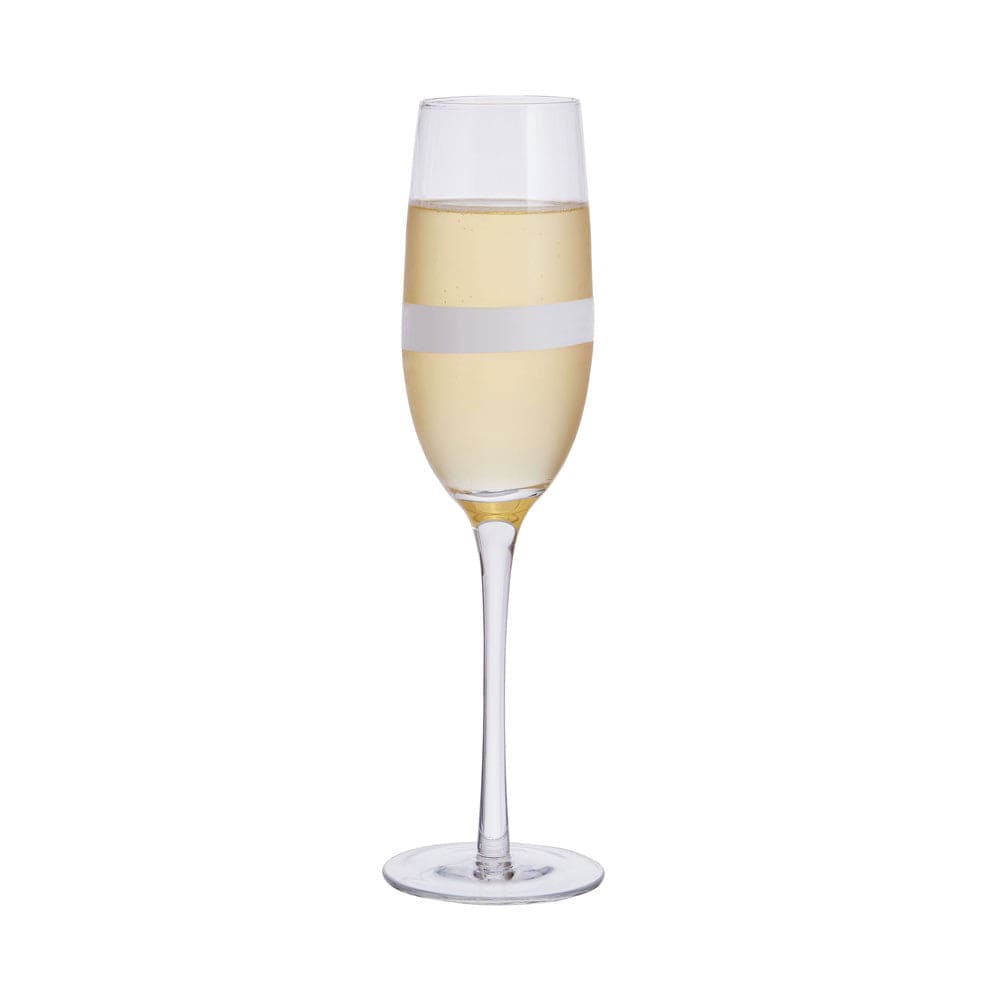 Organic Band Champagne Flute Glasses Set of 4