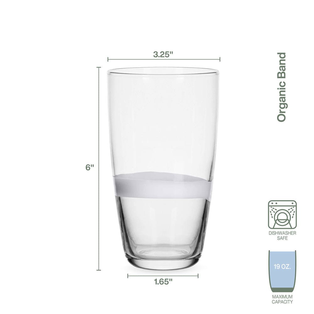 Organic Band Highball Glasses Set of 4