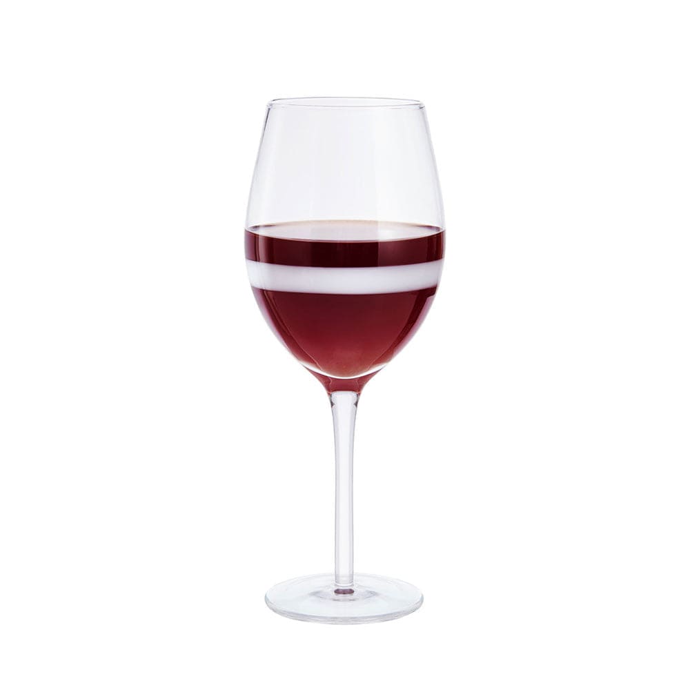 Organic Band Red Wine Glasses Set of 4