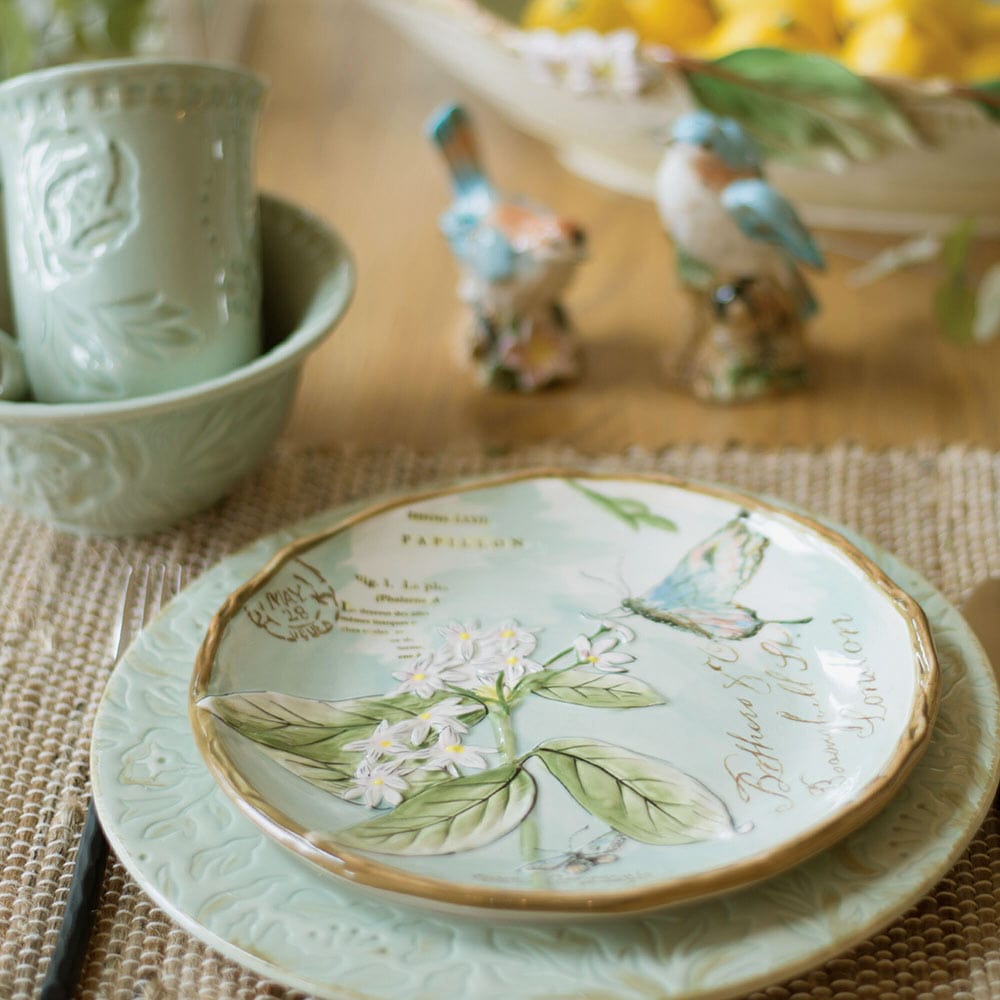 Toulouse Green 16 Piece Dinnerware Set, Service for 4