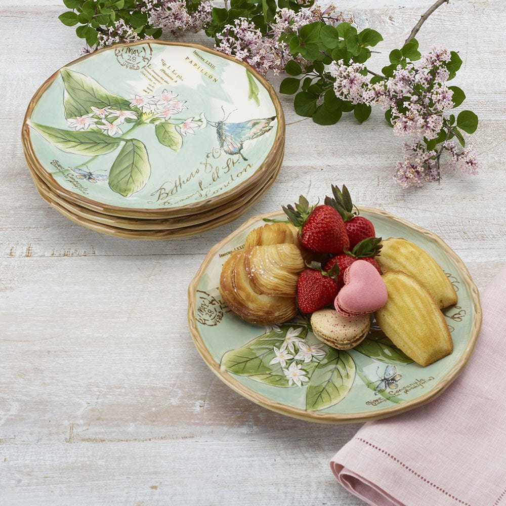 Toulouse Green 16 Piece Dinnerware Set, Service for 4
