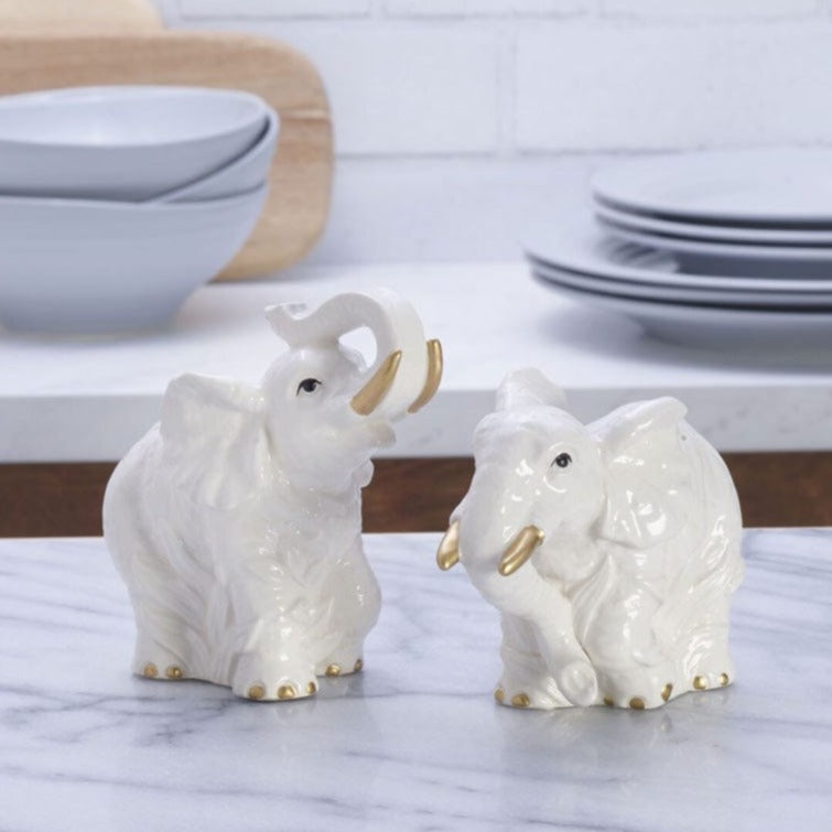 Villa Palm Elephant Salt and Pepper Set